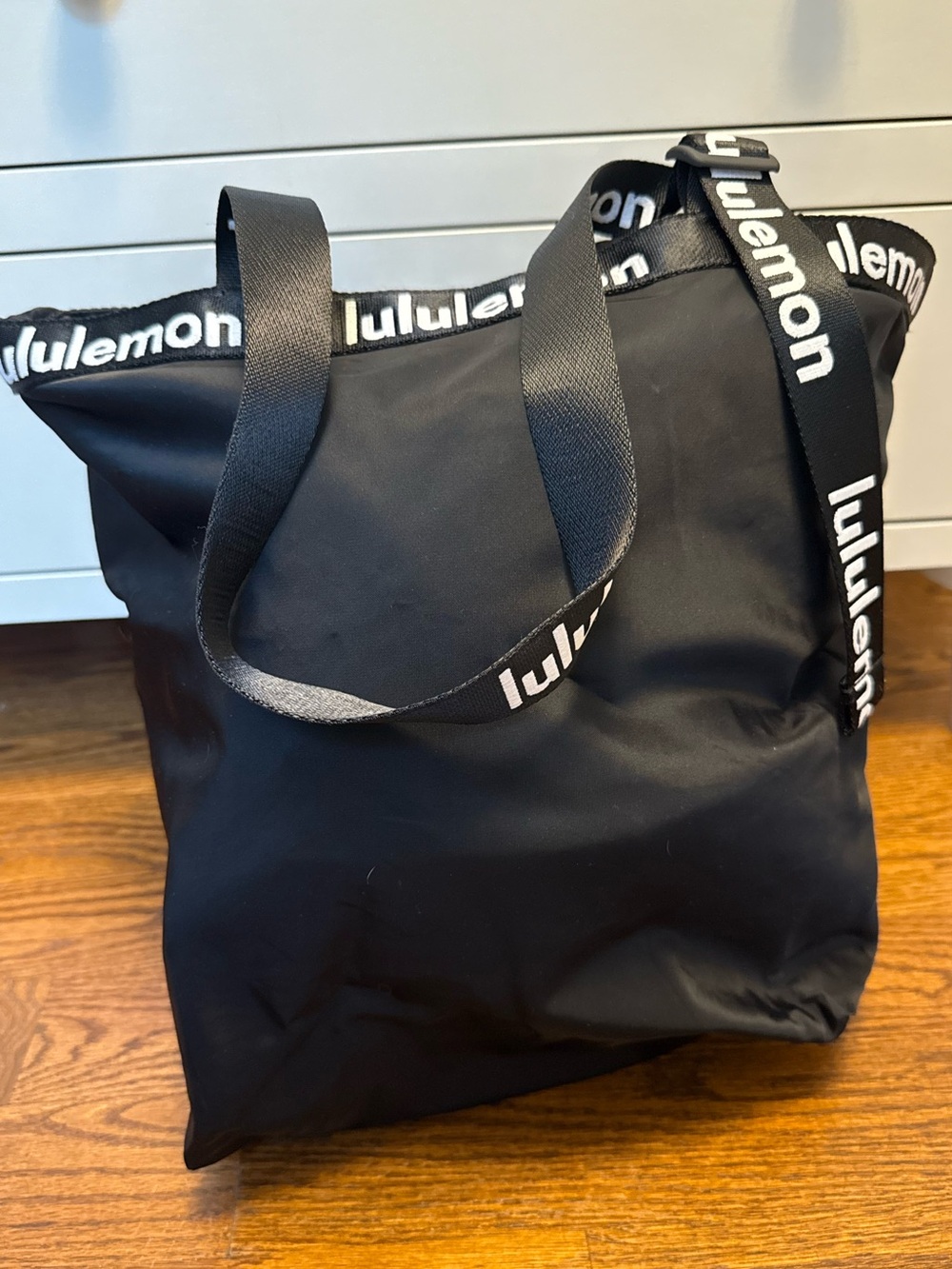 lululemon The Rest Is Written Tote Black Logo Strap Bag